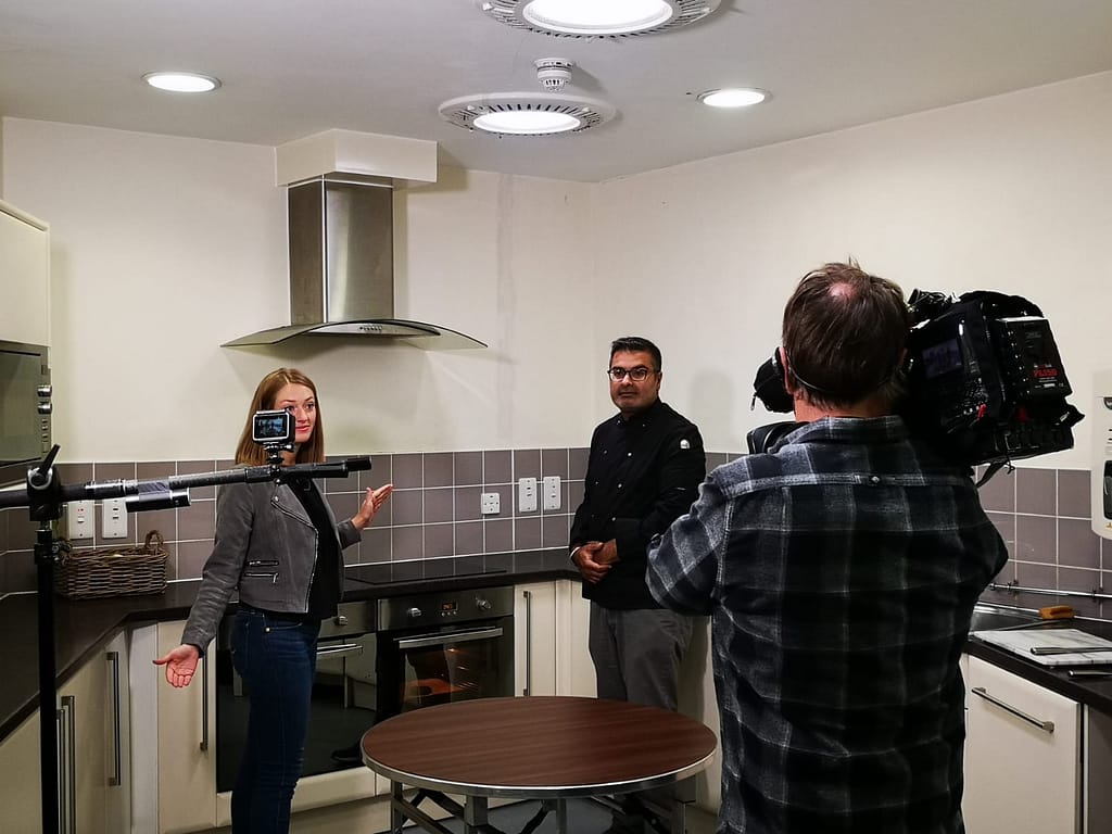 Celebrity chef and nutritionist Gurpareet Bains is interviewed by German broadcaster RTL about his latest creation: the world’s healthiest snack – a cookie that contains all five of our recommended portions of fruit and veg a day.