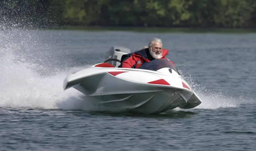 Ron G. Holland on speedboat